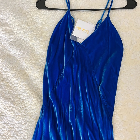 Rat & Boa Dresses & Skirts - XS Blue Sahara Velvet Rat & Boa dress - never worn, NWT